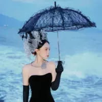 Радужная кружевная зонт-установка для детской фотографии как реквизит для невесты, цветная, легкая, размер 68 см