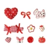 184# red love dog fastener