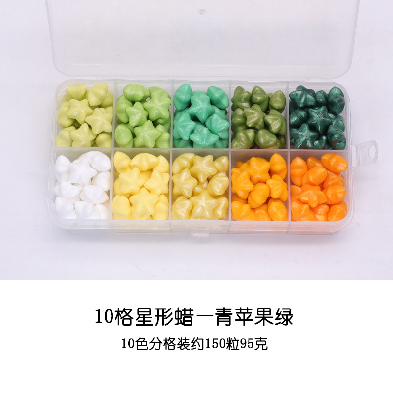 Juego de Perlas de Cera para Sellos de Estrella, 24 Rejillas, Serie de Colores Macaron, Perlas de Cera para Sellos de Pentagrama Baratas, Colores Mezclados