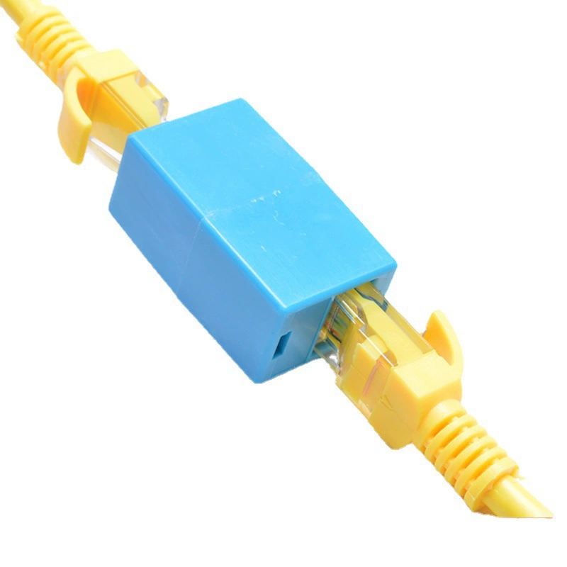 Цветной сетевой прямой штекер, удлинитель сетевого кабеля, разъем RJ45, соеденитель для стыковки сетевых кабелей