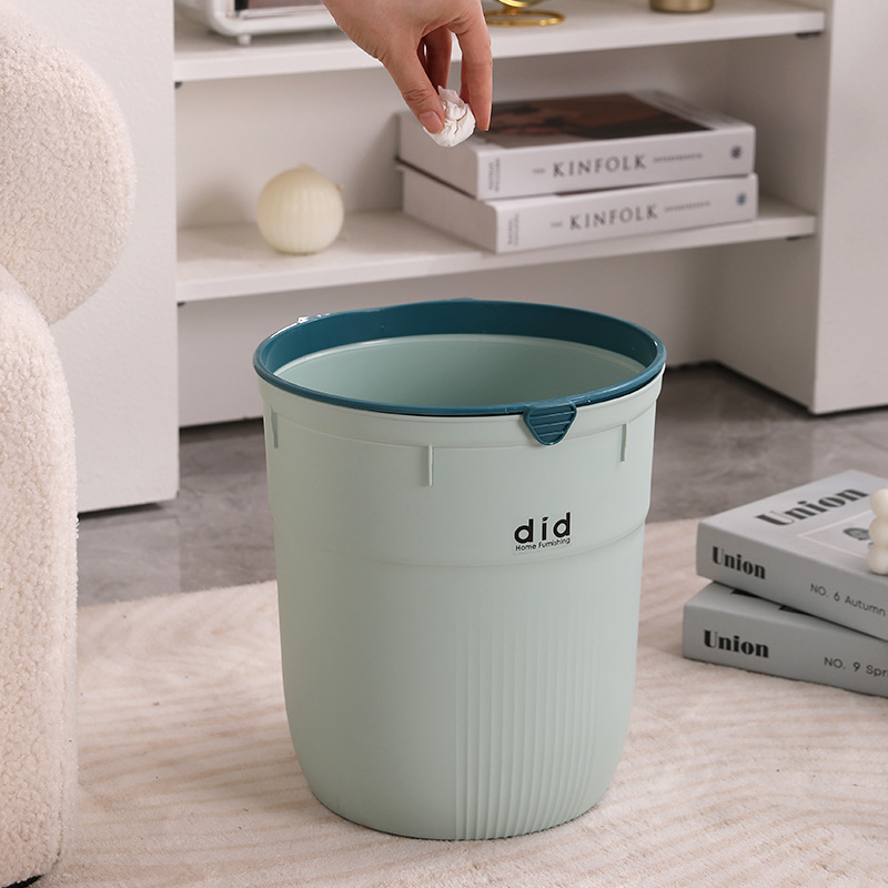 塑料垃圾桶家用 酒店宾馆办公厨房客厅卫生间无盖压圈纸篓