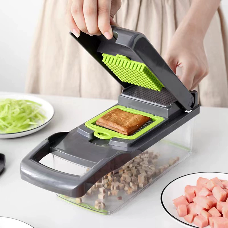 Multi-functional vegetable cutting artifact cross-border Amazon kitchen 16-in-1 dicer and grater set vegetable chopper