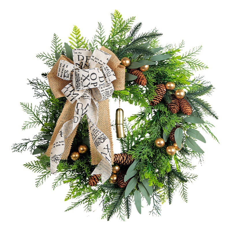 Hong Kong amor transfronterizo estación independiente de Navidad cono de pino Bell Garland Navidad puerta colgante país Garland Navidad decoración de vacaciones