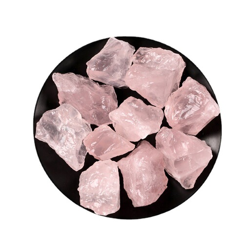 Rose quartz raw stone, aromatherapy diffuser stone, rose quartz, fish tank flower pot decoration crystal gravel manufacturer supply