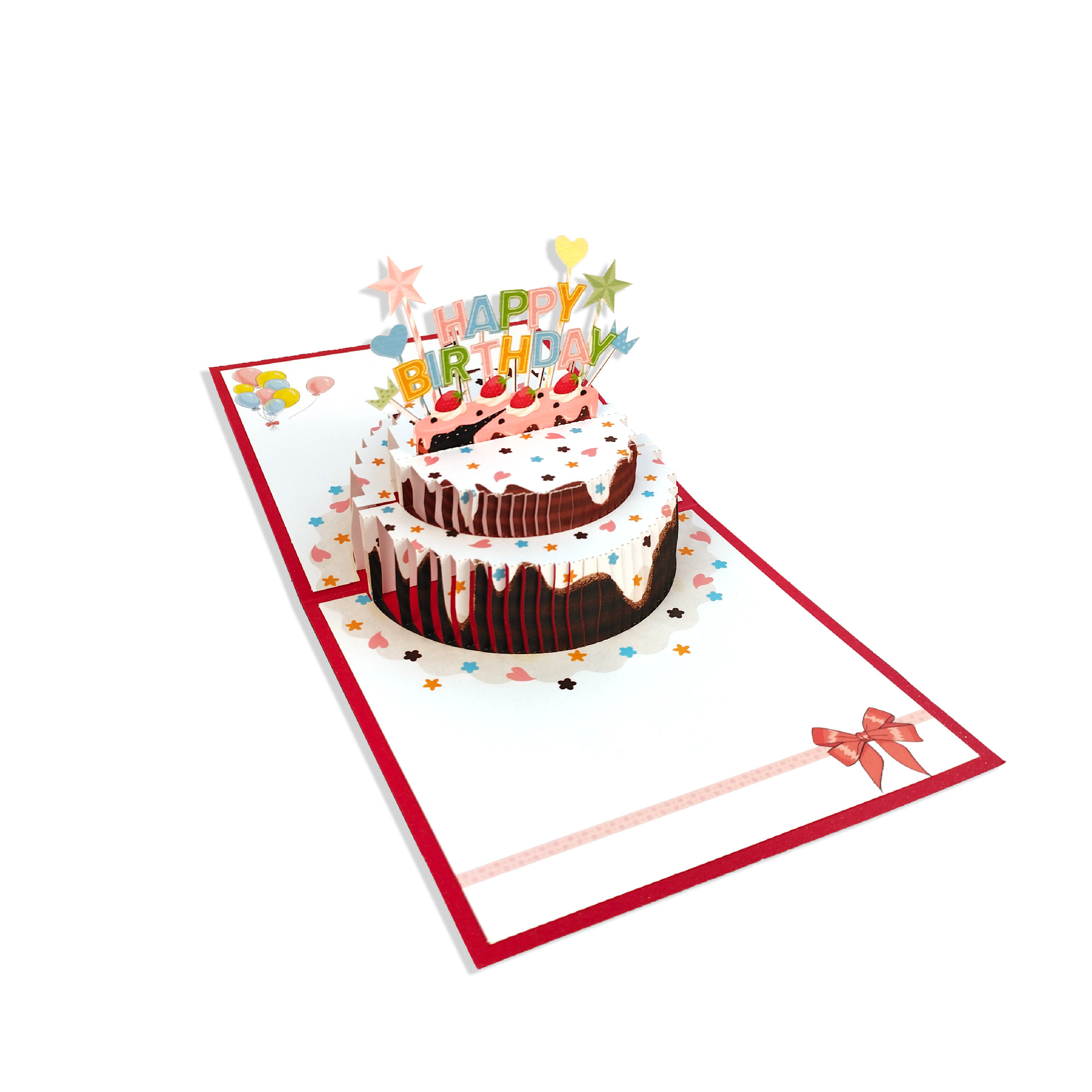 3D贺卡欧式时尚立体生日卡 邀请函 祝福卡 烫金镂空激光珠光纸卡