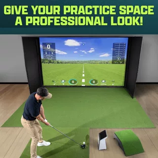 室内模拟器高尔夫练习垫个人挥切杆球垫golf高弹便携高尔夫打击垫