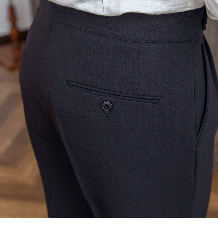 British Men's Anti-wrinkle Suit Pants - Versatile Retro Trousers_voghion.com