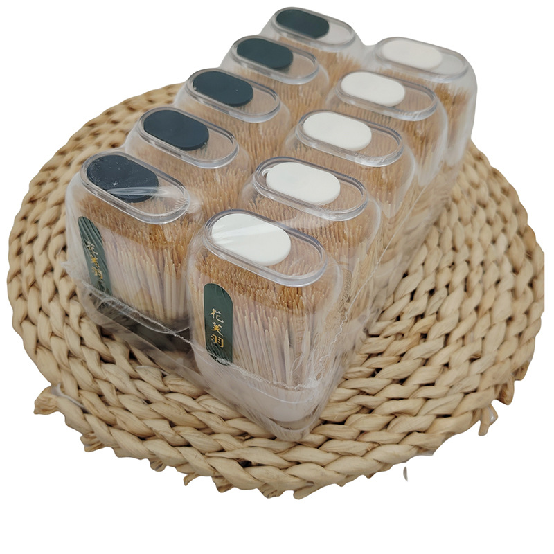 F1741 708 # palillos de dientes de bambú deslizantes al por mayor palillos de dientes de bambú domésticos mesa de té botella de palillos de dientes de sala de estar 3 yuanes tienda