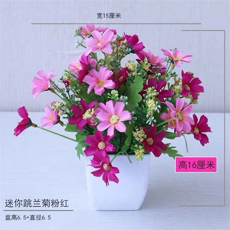 Pequeña imitación de flores falsas decoraciones de sala de estar decoración de mesa de té flores de plástico mano flores falsas plantas decoraciones