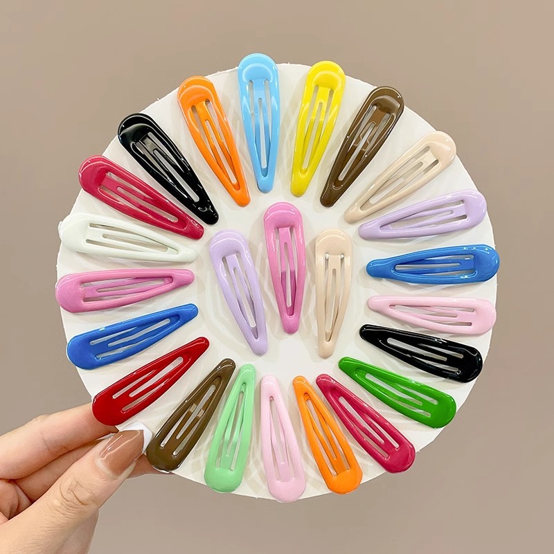Dopamine Candy-Colored 5cm Water Drop Hair Clip High-Quality Girly Side Bangs Hairpin Hair Accessory Hair Clip