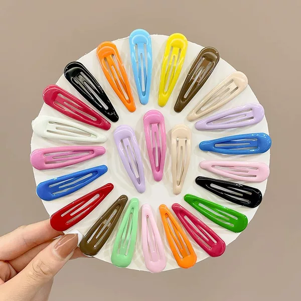 Dopamine Candy-Colored 5cm Water Drop Hair Clip High-Quality Girly Side Bangs Hairpin Hair Accessory Hair Clip