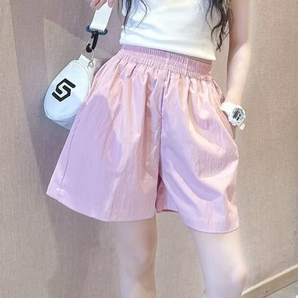 女童短裤外穿夏2025新款儿童五分裤洋气女孩大童速干运动裤子薄款