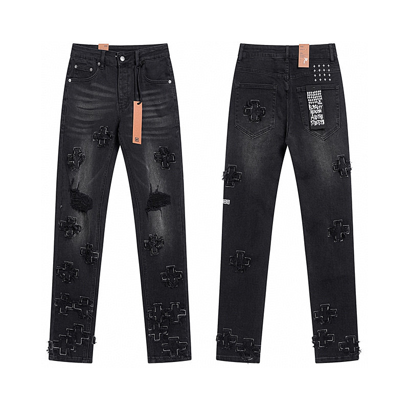 Cross-border American fashion ksubi ripped jeans for men and women, slim-fit skinny pants, stylish casual long pants, American trendy brand Cross-border American fashion ksubi ripped jeans for men and women, slim-fit skinny pants, stylish casual long pants, American trendy brand