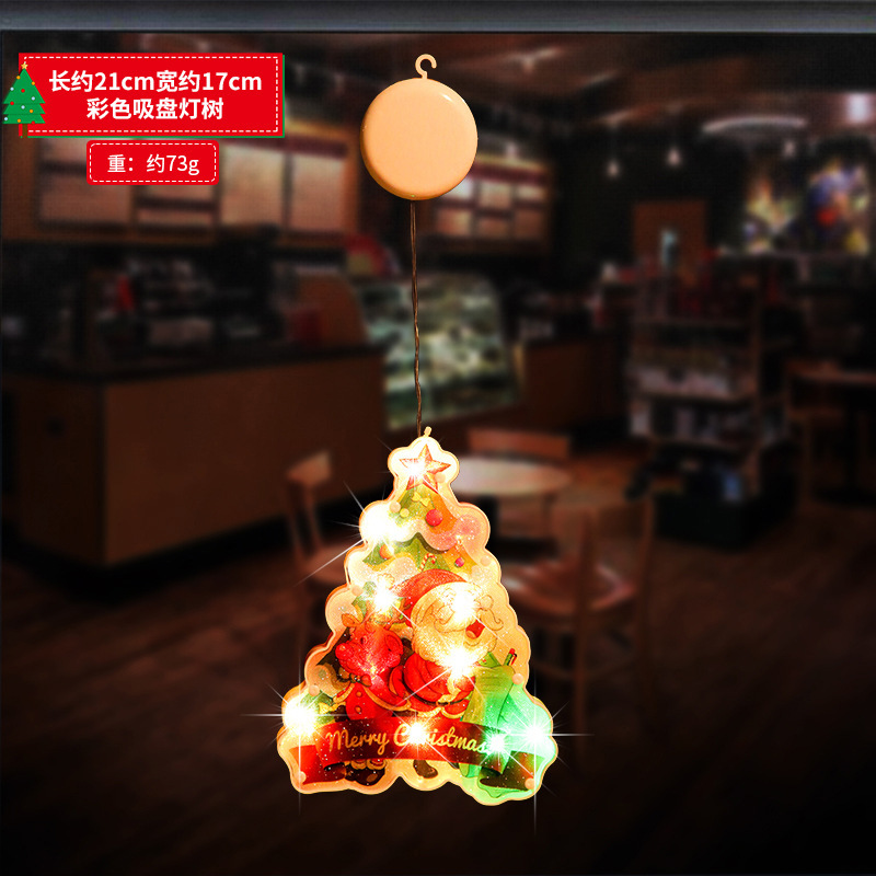 Luces de ventosa de color de Navidad Año nuevo decoración de vacaciones de Navidad luces de colores escaparate escena de la tienda diseño de dibujos animados vestir image 10