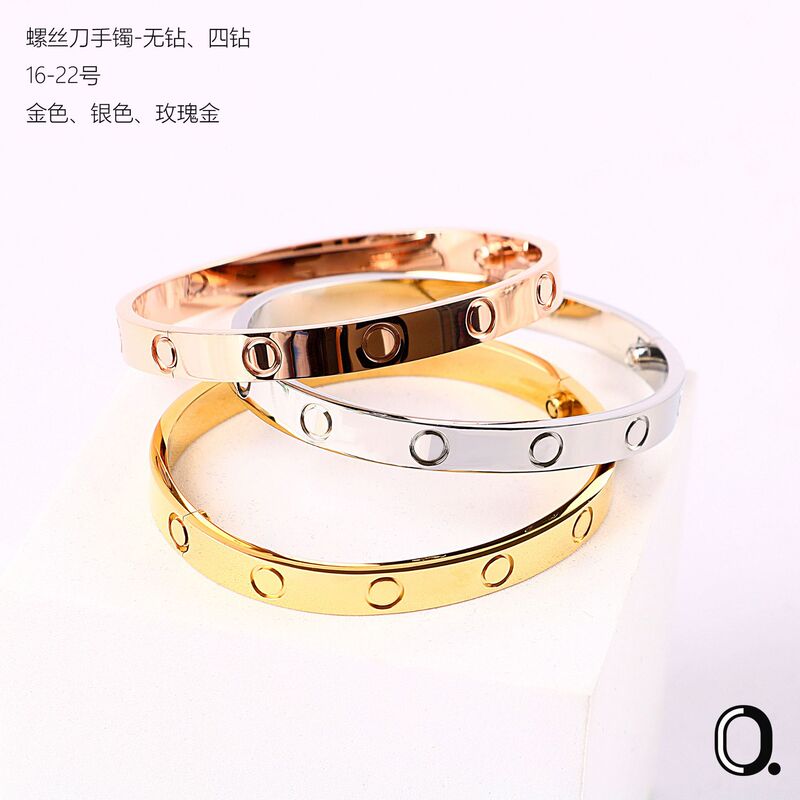 Factory supply card bracelet LOVE screwdriver bracelet couple titanium steel rose gold plated bracelet cross-border hot sale