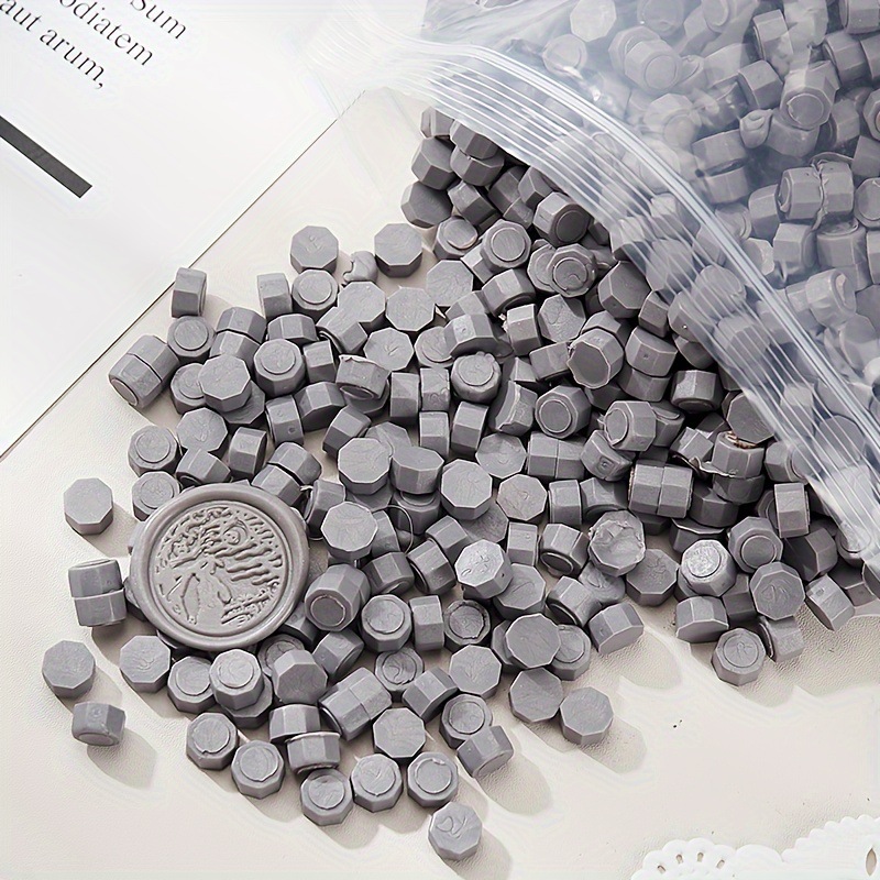 Cera de pintura al fuego, juego completo de sellos de pintura al fuego, octogonal, transparente, colorido, bolsa de colores mezclados, cera, venta al por mayor barata