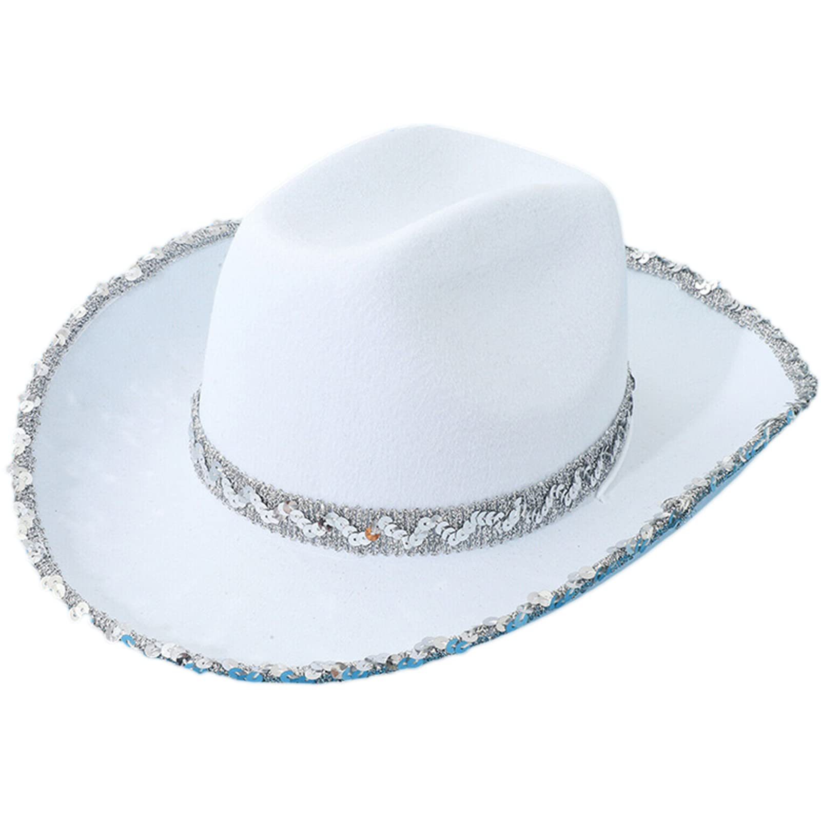 Venta al por mayor transfronteriza Amazon nueva fiesta novia sombrero de vaquero música fiesta sombrero de jazz fieltro sombrero de vaquero occidental