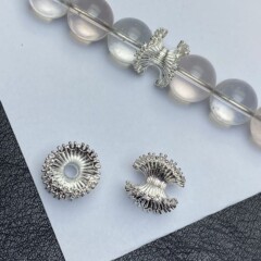 爆花不规则螺旋花托隔片水晶手串手链创DIY饰品配件镶钻保色串珠