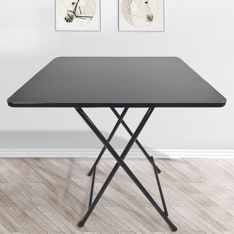 便携式可折叠家庭办公桌简易家用4人正方形吃饭桌出租屋学习桌
