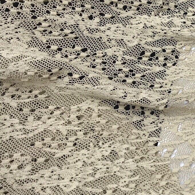 春夏季新款涤氨粗针网布弹力皱皱布针织面料女装童装布料欢迎议价