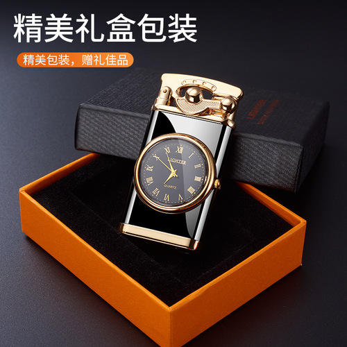 Personalized cross-border multi-function electronic watch cigarette lighter all-in-one multi-purpose Internet celebrity men's gift lighter