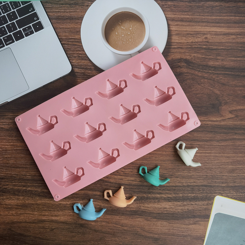 12 tetera 53 molde de silicona pastel helado pudín molde de postre jabón utensilios