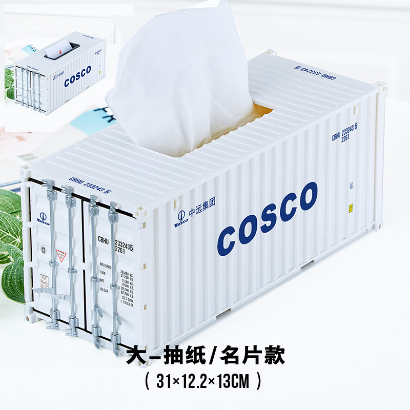 COSCO SHIPPING Container Model Simulación Oficina Decoración de escritorio Portalápices Tarjeta de visita Tarjeta de visita Logotipo de regalo empresarial