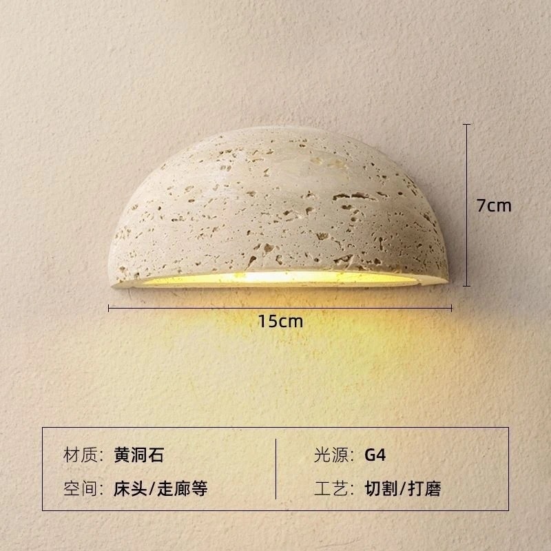 Lámpara de pared de piedra de la cueva de Huangxi, dormitorio, cabecera de la cama, hotel residencial, atmósfera interior, pasillo, control de iluminación avanzado