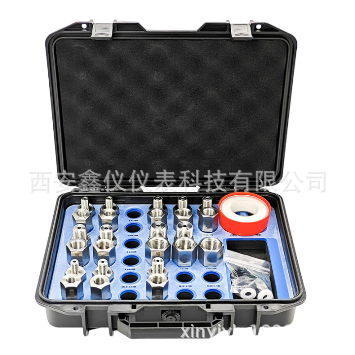 38件套/42件仪表接头组304不锈钢计量校验压力表压力表校验器