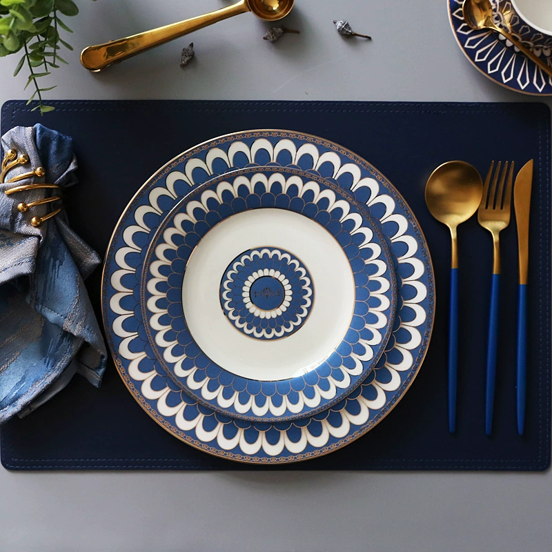 Villa, dinner plate, tableware, set, European style, light luxury style