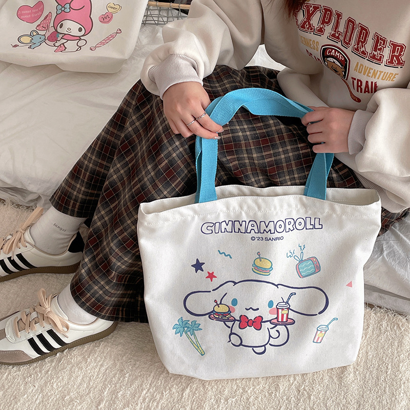 Sanrio bolsa de compras lienzo lindo coolomi Yugui perro melodía lindo Lindo bolso de hombro de gran capacidad