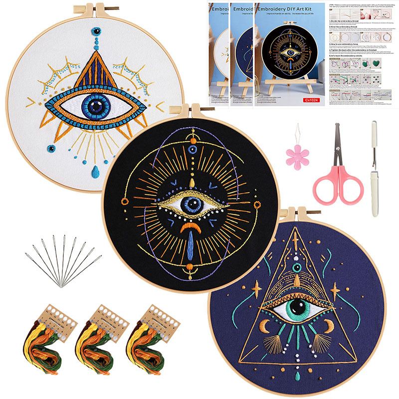 Original nuevo paquete de material bordado a mano DIY transfronterizo amazon inglés astral planeta ojos misteriosos