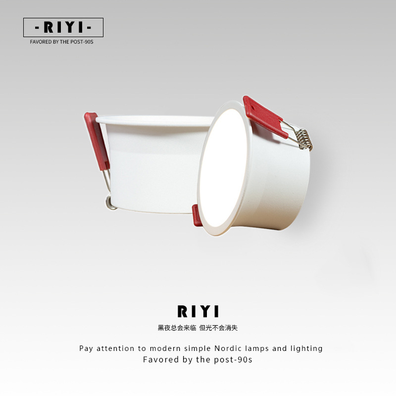 Narrow Side Downlight LEDCeiling Light Embedded Villa Without Main Light Living Room Ceiling Lighting Home Concealed Small Downlight