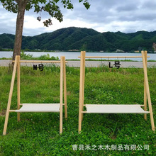 木制便携式烧烤收纳架折叠架户外野营储物架家用卧室收纳架