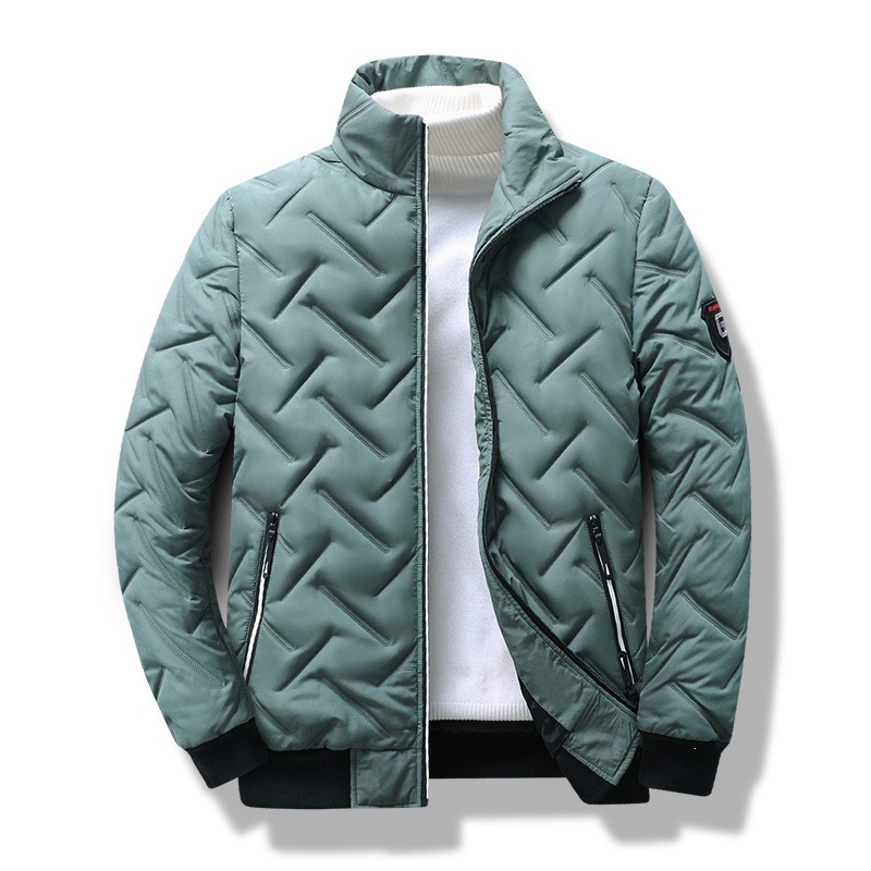 Cross-border men's jacket, new autumn and winter men's cotton coat, Korean style trendy short stand-up collar lightweight down cotton jacket for men