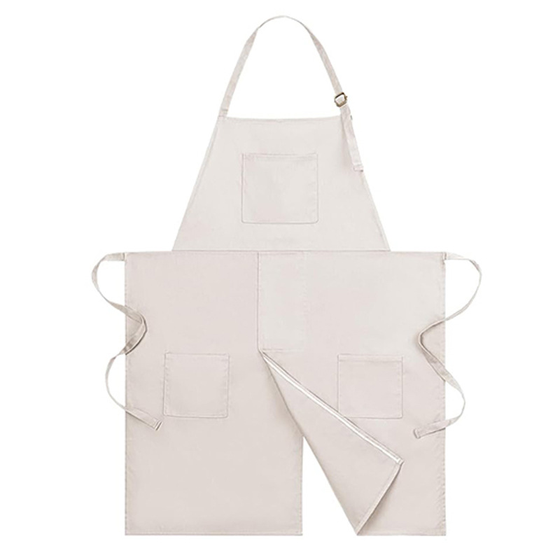 Amazon agua a prueba de aceite de poliéster lona delantal logo personalizado cerámica florista peluquería delantal de ropa de trabajo