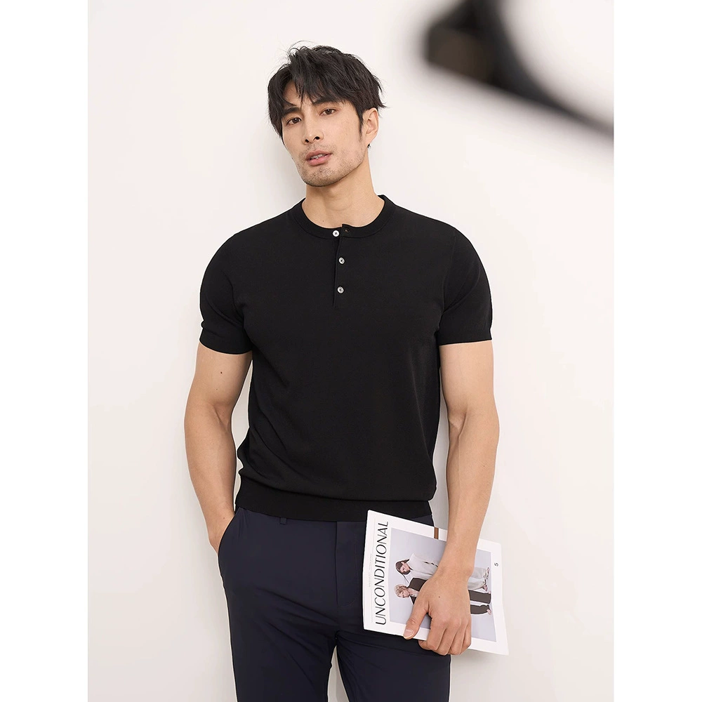 Hard Hanry Wind Henry с короткими рукавами футболка с короткими рукавами мужская 2025 новая свободная тенденция минималистская сплошная футболка топ