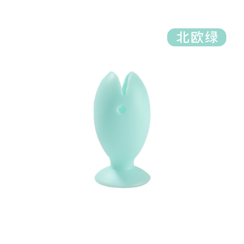 厂家现货供应亚马逊硅胶吸盘牙刷架防尘牙刷收纳架卡通小鱼牙刷架|undefined