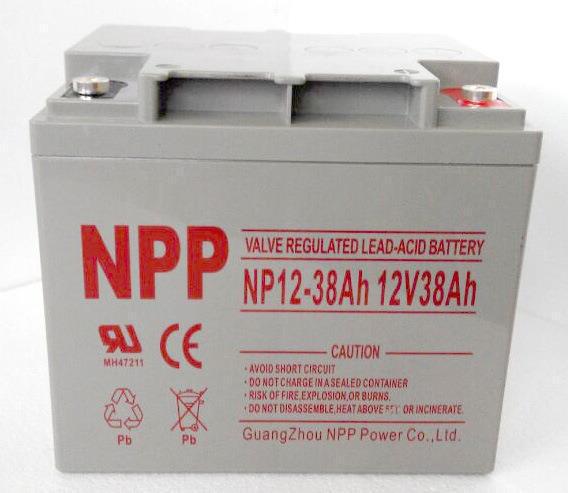 NPP 耐普蓄电池 NP12-38 太阳能免维护蓄电池 12V38AH UPS电源