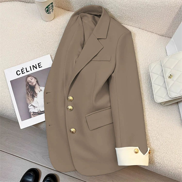 Пиджак женский осенний классический, костюм-куртка в корейском стиле для отдыха, трендовый образ интернет-знаменитости