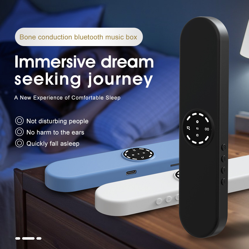 Cross-Border New Bone Conduction Wireless 5.4 Bluetooth Music Box Sleep Speaker with Timer for Under-The-Pillow Sleep Bluetooth Speaker
