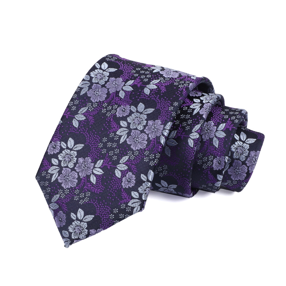 Corbata de hombre jacquard bordado 8CM poliéster seda corbata tejida hombre sentido superior l corbata logo diseño y producción