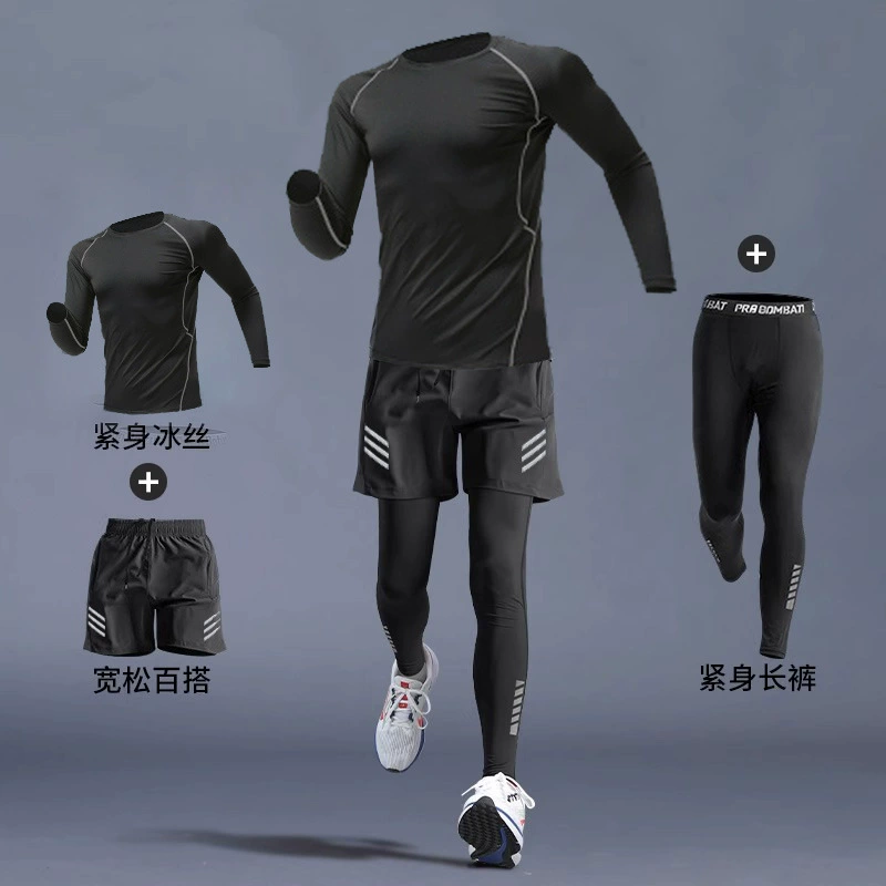 Спортивный костюм (JY Sports) — Ice-Silk быстросохнущая майка, Slim Fit тренировочный комплект