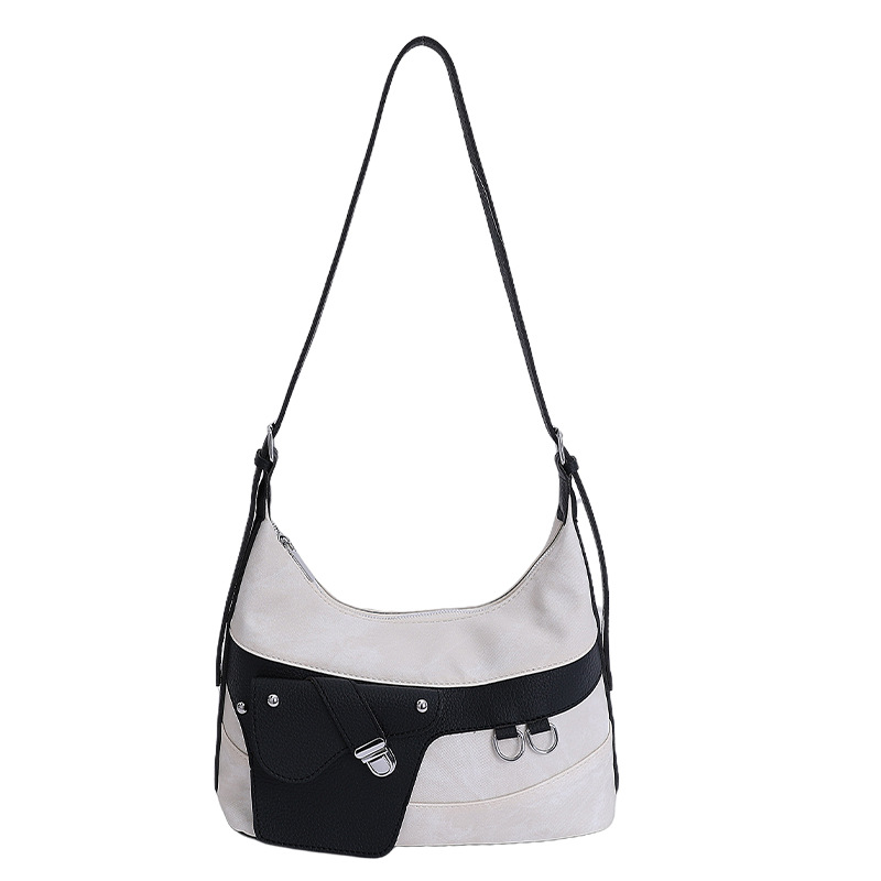 Bolso de axila retro estilo Hong Kong 2025 verano nuevo bolso femenino diseño de nicho bolso de hombro personalizado bolso de mensajero de gran capacidad