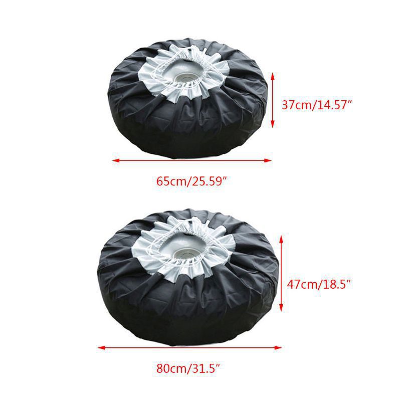 Cross-Border 210D Oxford Cloth Car Spare Tire Cover Spare Tire Cover Tire Protective Cover Tire Cover Waterproof Storage Bag