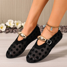 2026春季新款时尚金属扣套脚外贸大码欧美跨境浅口休闲单鞋女批发