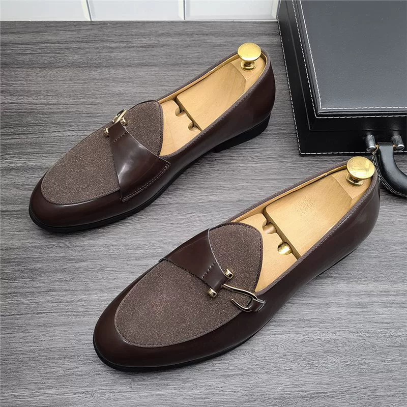 Мужские кожаные туфли в корейском стиле, модные британские деловые классические туфли-лоферы с заострённым носком и матовой отделкой.