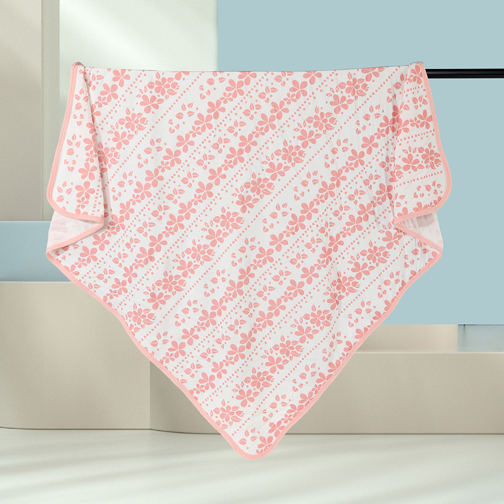 순면 포장 단면 90*90cm 핑크 플라워