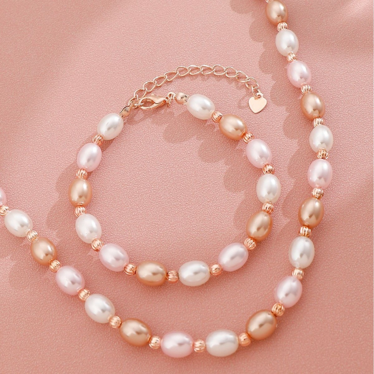 Simple Women's Baroque Handmade Pearl Bracelet Necklace Ins Niche Design Sense Adjustable Bracelet Jewelry