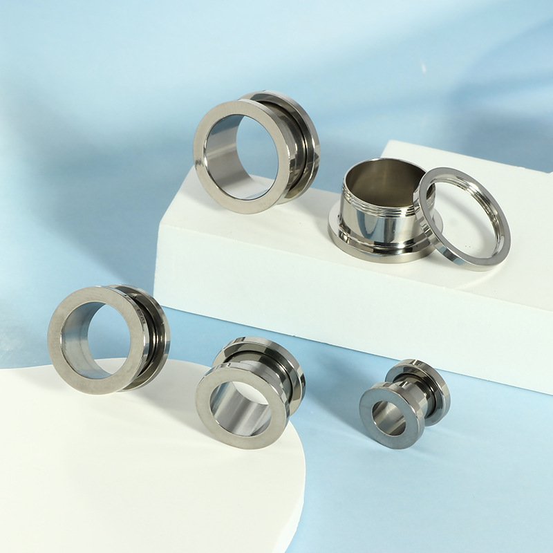 G23 Titanium Auricle Threaded Ear Expander Piercing Jewelry 16mm Ear Hole Stretcher detail image 7